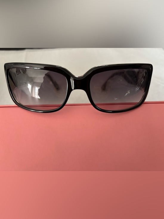 COACH Black Square Frame Delphine Sunglasses with Dark Lenses main image 6
